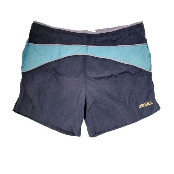 2/$20 Vintage Brooks Navy Blue & Blue Swimming Pants Size: XL - Picture 1 of 8